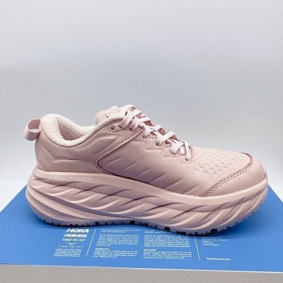 Hoka One One Bondi SR Running Shoes Peach Whip Pink Leather Womens US 10 - Picture 8 of 12